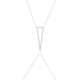 0.49ct 14k White Gold Diamond Body Chain Necklace
